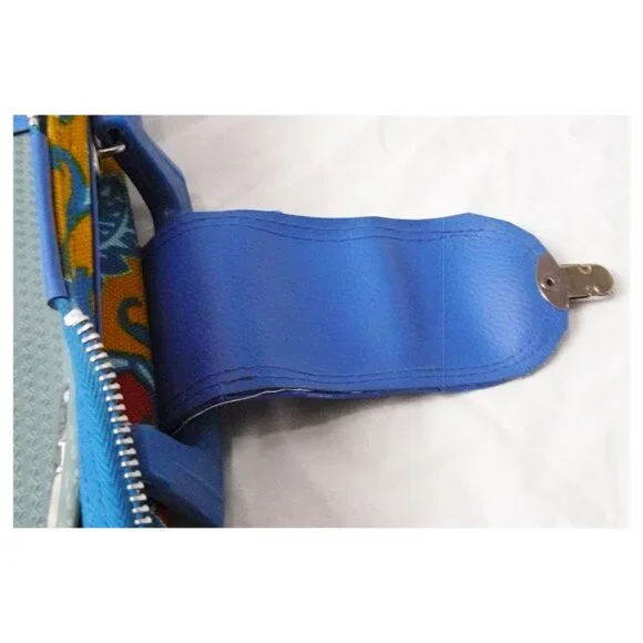 Penguin Travelers NY Vintage Retro/Mod Overnight Luggage Suitcase Blue Floral - Picture 4 of 5